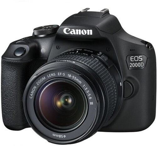 Canon EOS 2000D 18-55 DC Travel Kit (32 GB Hafıza Kartı Sırt Çantası Hediye)