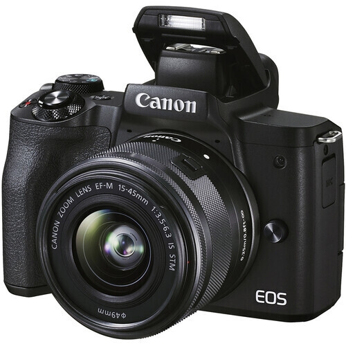 Canon EOS M50 Mark II EF-M 15-45mm IS STM Lens Vlogger Kit Aynasız Fotoğraf Makinesi