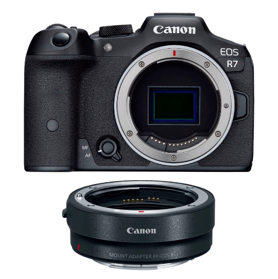 Canon EOS R7 Body Aynasız Fotoğraf Makinesi (EF to EOS R Adaptör İle Birlikte)