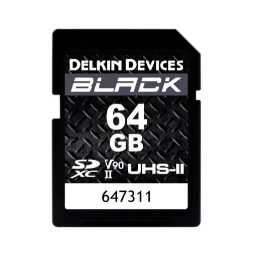 Delkin Devices 64GB Black UHS-II SDXC U3 V90 Hafıza Kartı