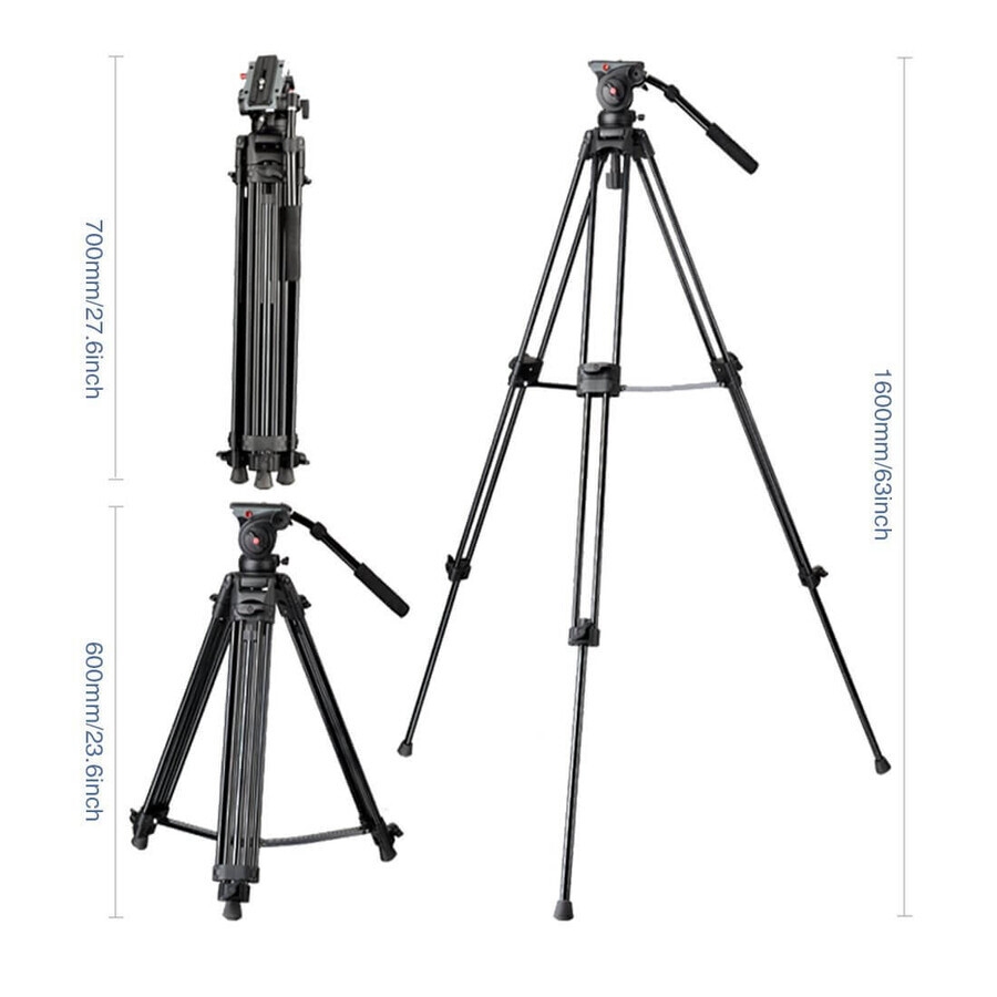 Digipod DTW-75AW ve DVH-5W Fluid Başlık Profesyonel Video Tripod