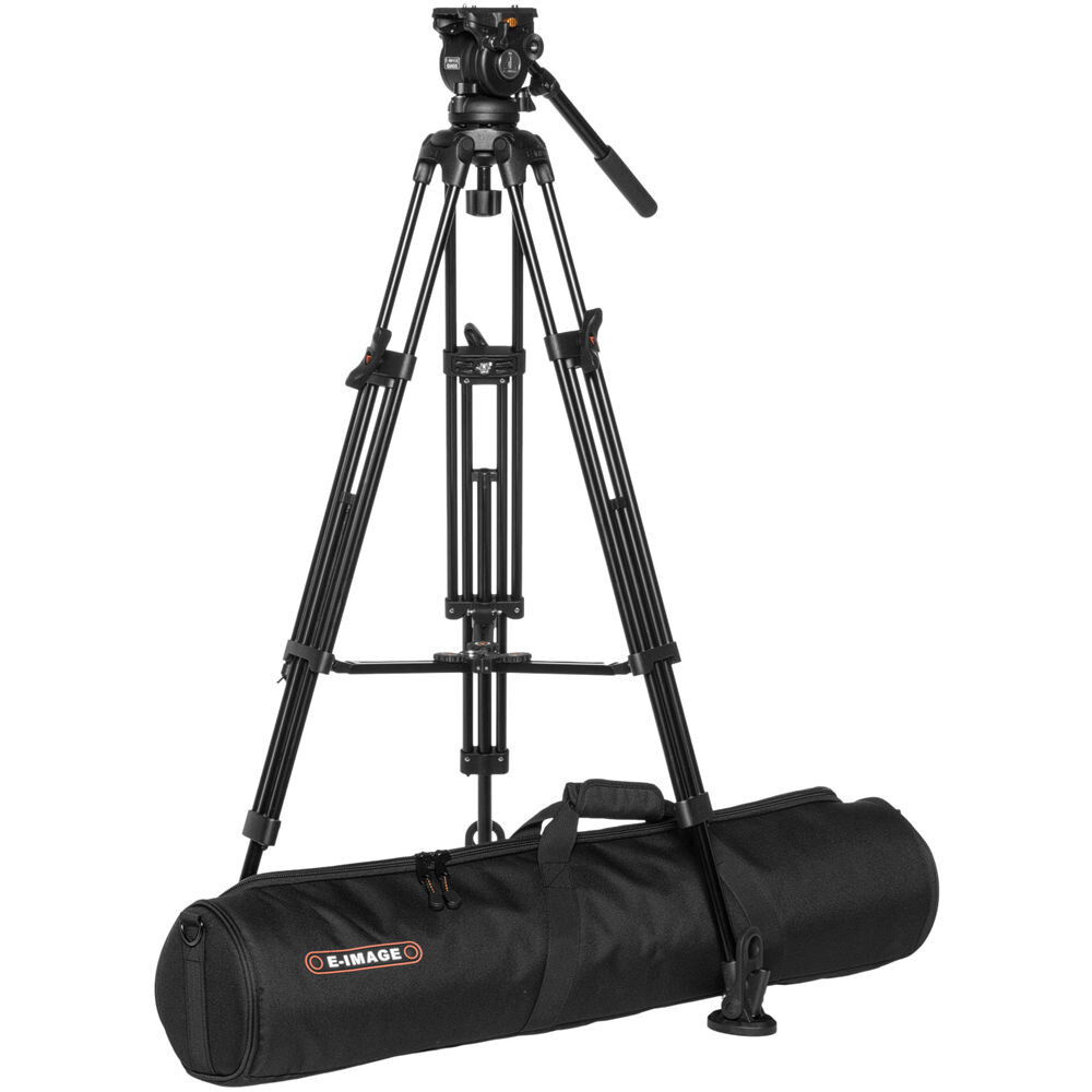 E-Image EG05A2 Alüminyum Tripod + GH05 Video Başlık (75mm)