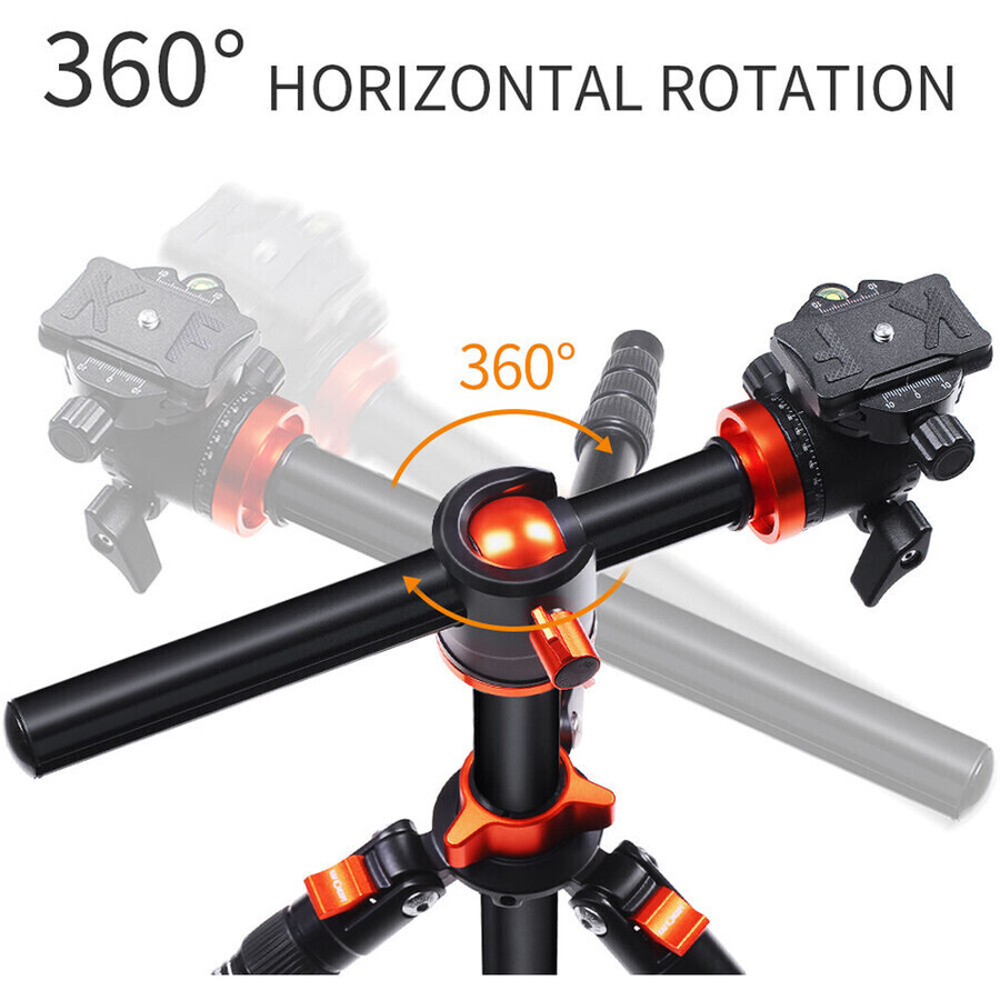 K&F Concept SA254T2 Hafif Kompakt Alüminyum Tripod (KF09.090)