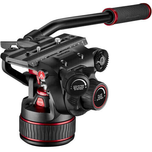 Nitrotech (MVK608TWINGA) 608 Video Head Aluminum Twin Leg Tripod Gs