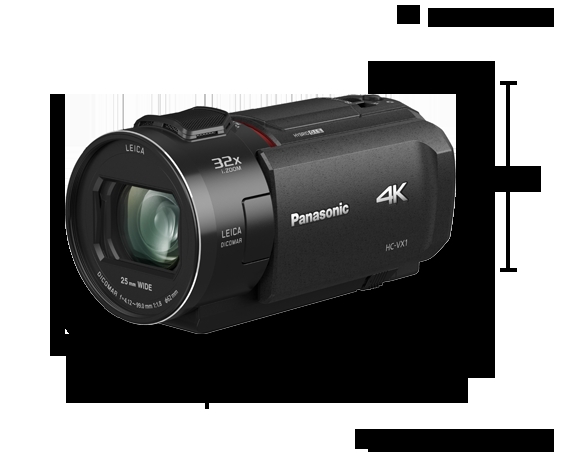 Panasonic HC-VX1EG-K 4K Ultra HD Video Kamera