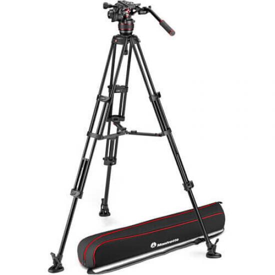 Nitrotech (MVK608TWINGA) 608 Video Head Aluminum Twin Leg Tripod Gs