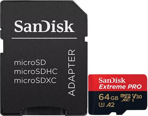 SanDisk 64GB 170MB/sn Extreme Pro MicroSD Hafıza Kartı