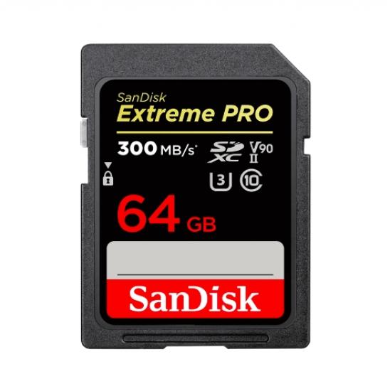 SanDisk 64GB 300mb/s Extreme PRO SDXC UHS-II V90 (SDSDXDK-064G-GN4IN)