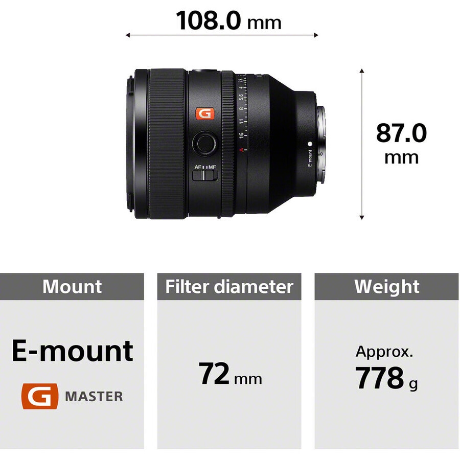 Sony FE 50mm f/1.2 GM Lens