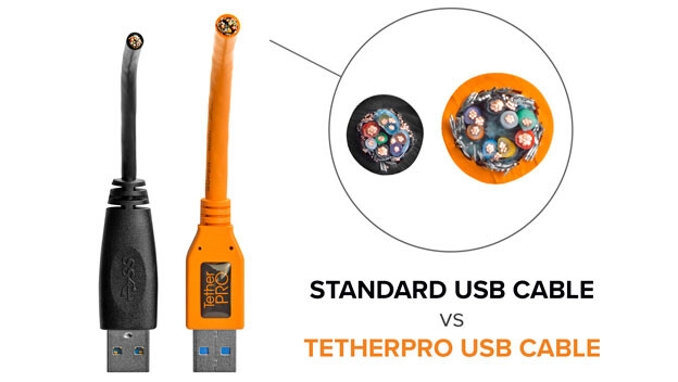 Tether Tools TetherPro USB 2.0 A Erkek to Mini-B 5-Pin Altın Kaplama Kablo CU5451